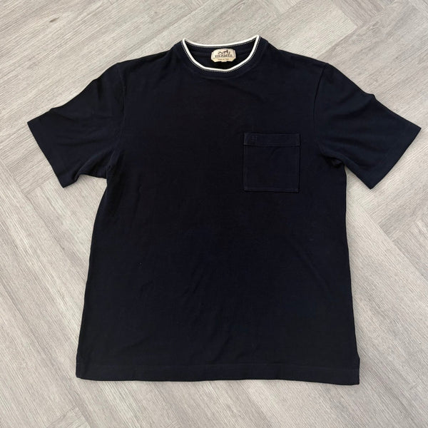 Hermès Piqué T-Shirt Navy - Small - view 3