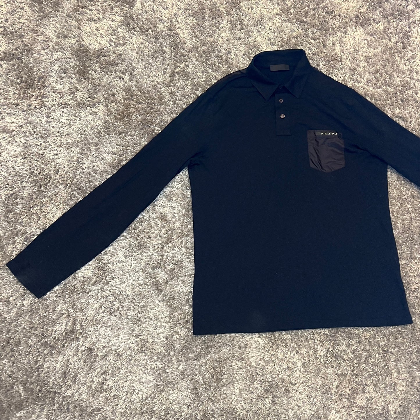 Prada Long Sleeve Polo - Medium