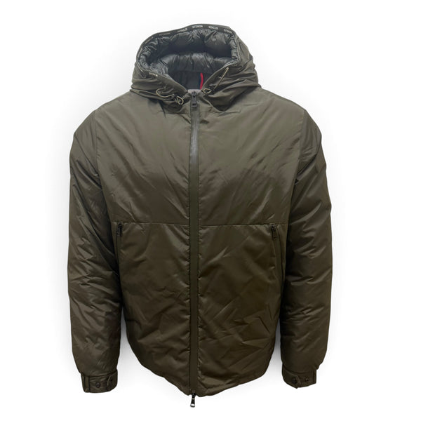 Moncler Zip Up Coat Khaki - Size 3