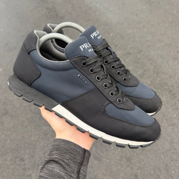 Prada Trainer Navy / Black Trainer - Uk 7.5 (Fit 8/8.5)