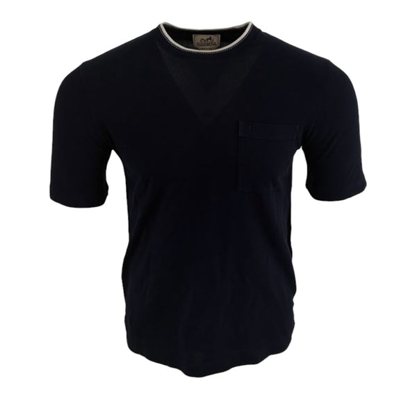 Hermès Piqué T-Shirt Navy - Small