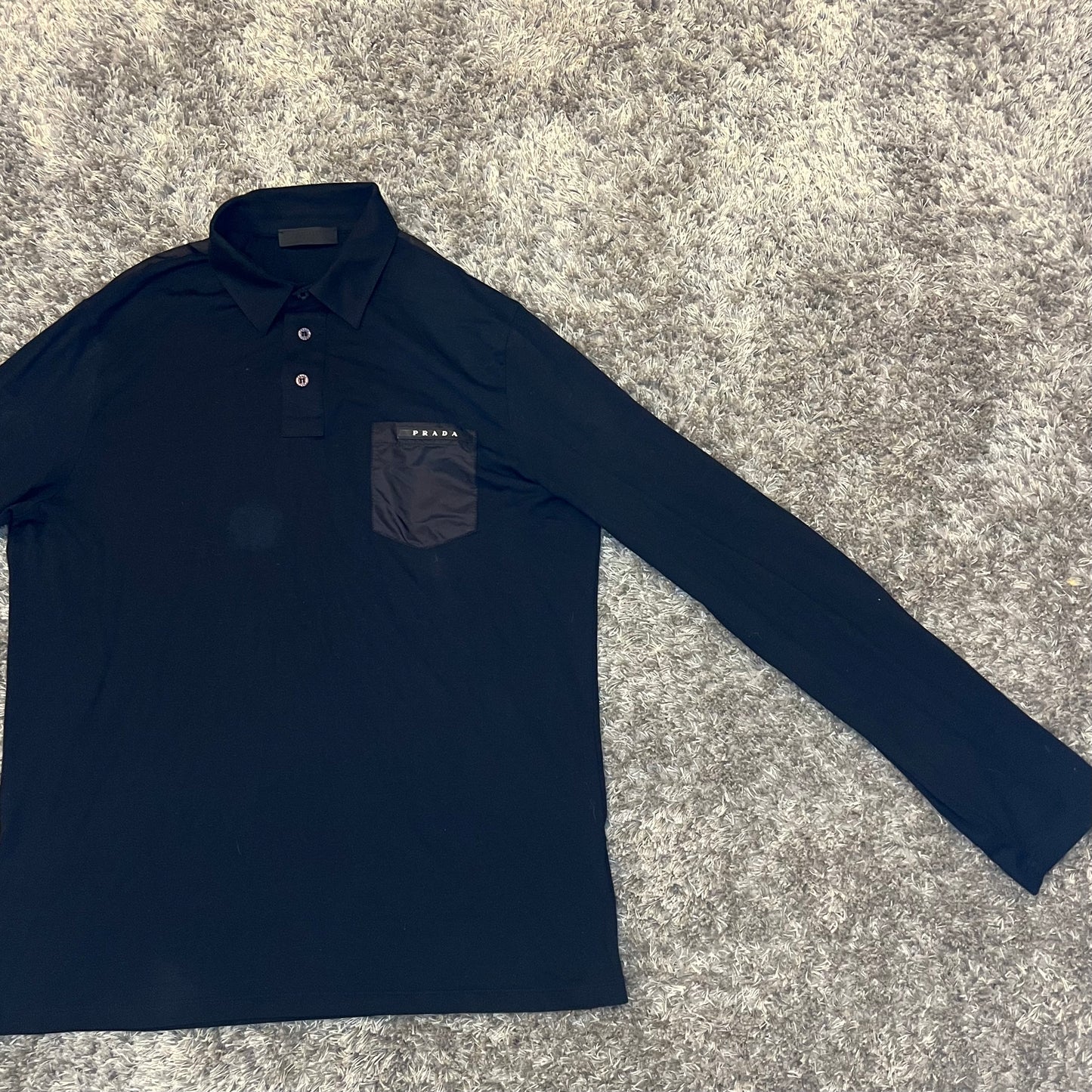Prada Long Sleeve Polo - Medium