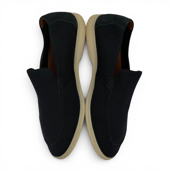 Loro Piana Summer Walk Knitted Navy Loafers - Uk 9.5 (43.5)