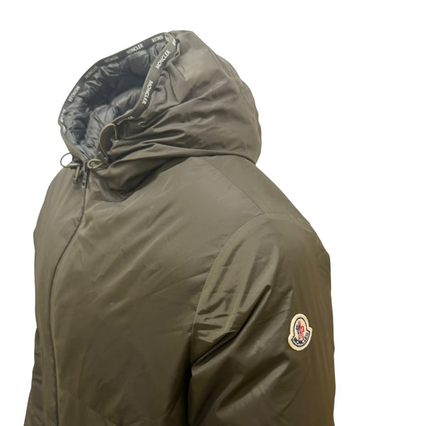 Moncler Zip Up Coat Khaki - Size 3