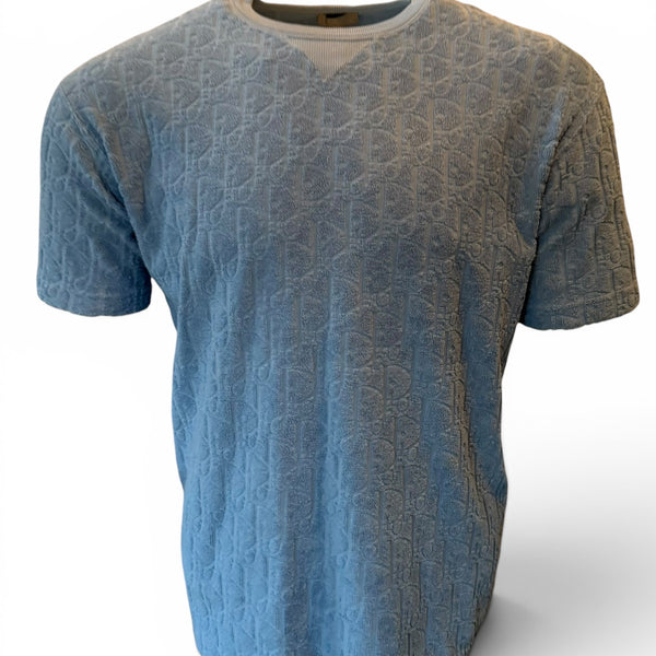 Dior Oblique Towel T-Shirt Grey - Medium (Oversized)