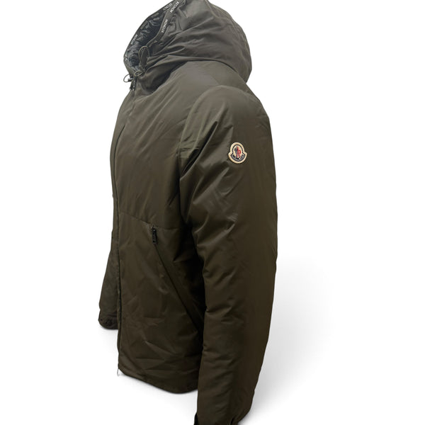 Moncler Zip Up Coat Khaki - Size 3