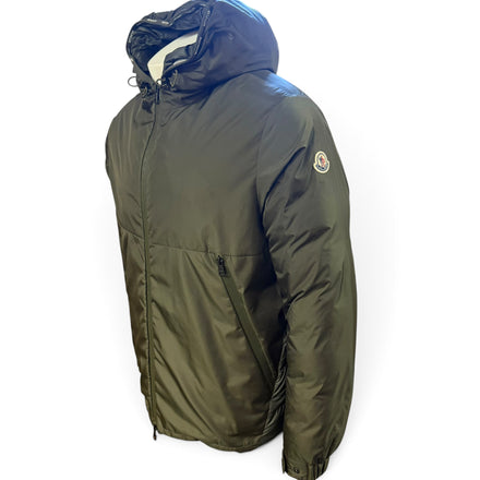 Moncler Zip Up Coat Khaki - Size 3