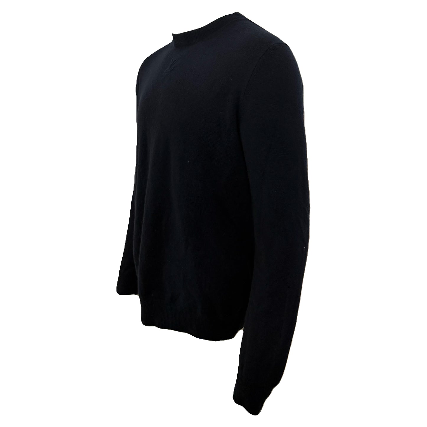 Louis Vuitton Cashmere Navy Embossed Jumper - Large