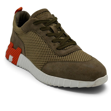 Hermes Bouncing Sneaker Khaki / Orange - Uk 7.5 (Fit 8/8.5)