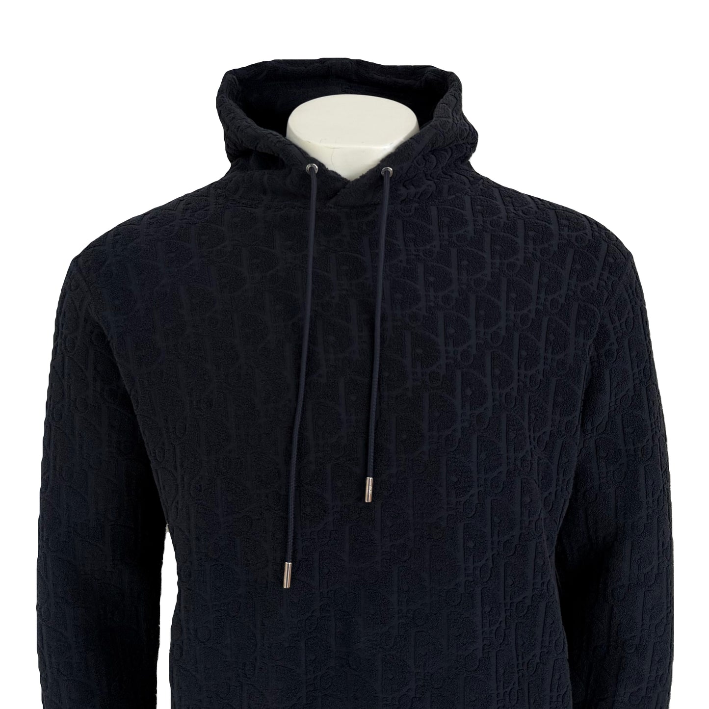 Dior Oblique Towel Hoodie Navy - Small (Oversized)