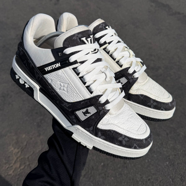 Louis Vuitton LV Trainer Black White - UK 8 (Fit 9)