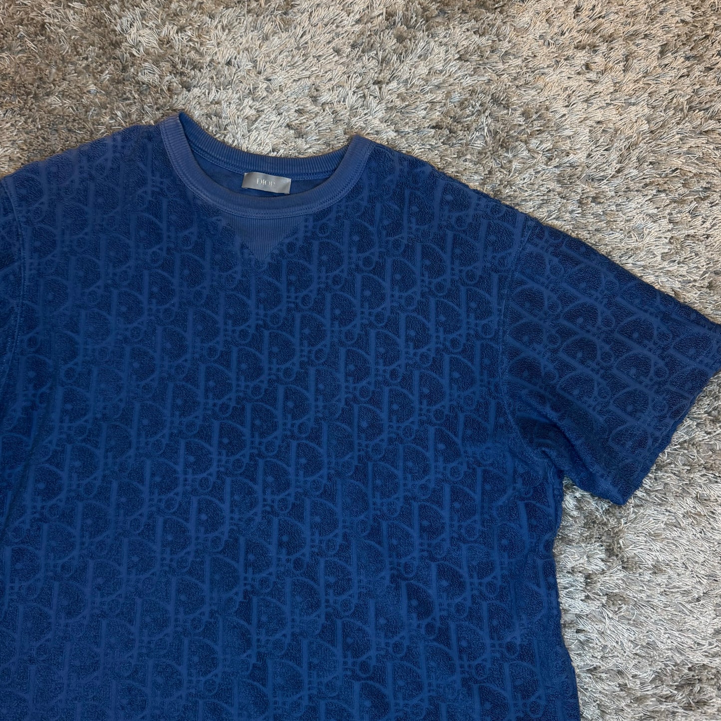 Dior Oblique Towel T-Shirt - Small (Fits Medium)
