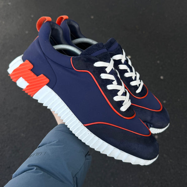 Hermès Pipe Bouncing Navy / Orange Trainer - Uk 10 (Fit 10.5/11)