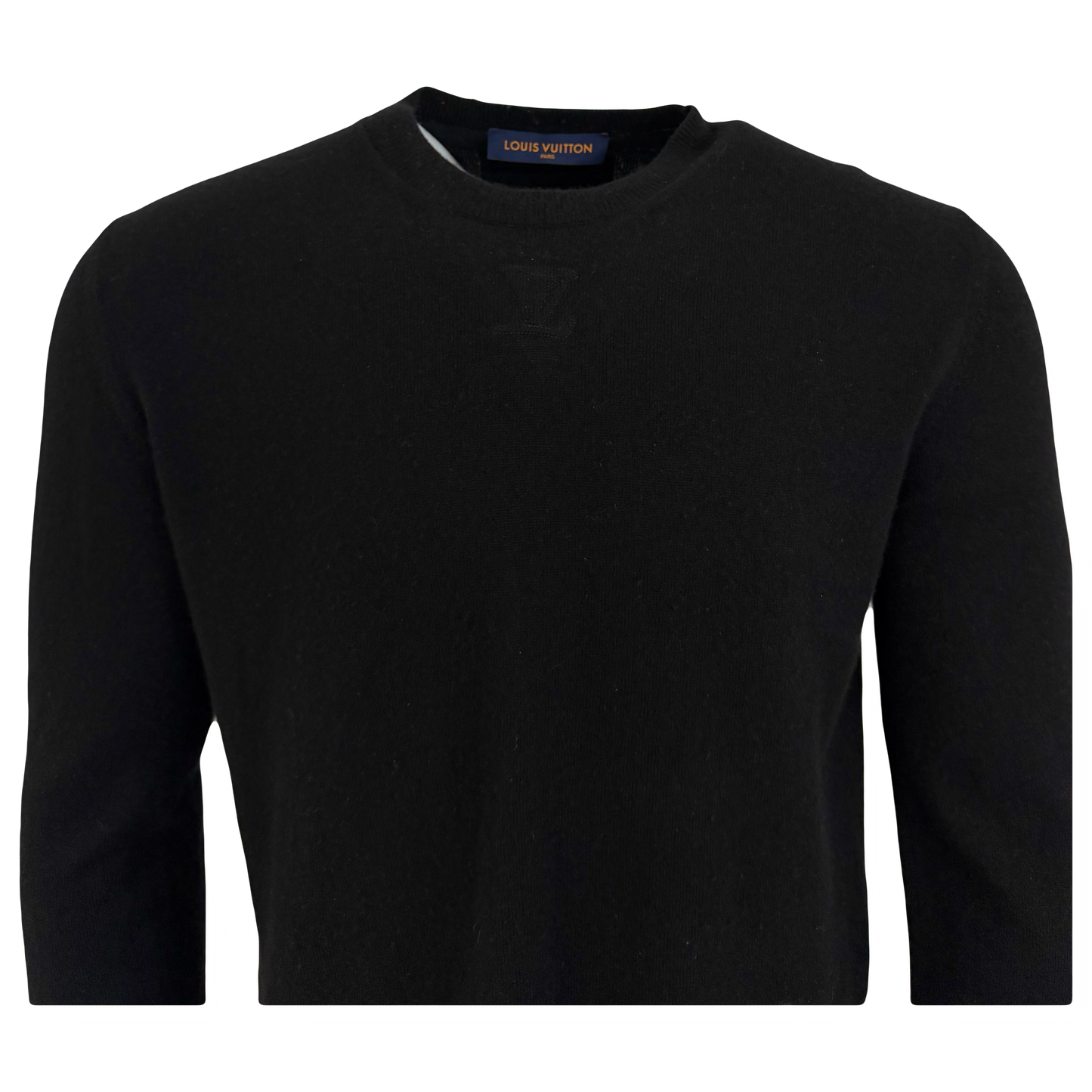 Louis Vuitton Cashmere Black Embossed Jumper - Large