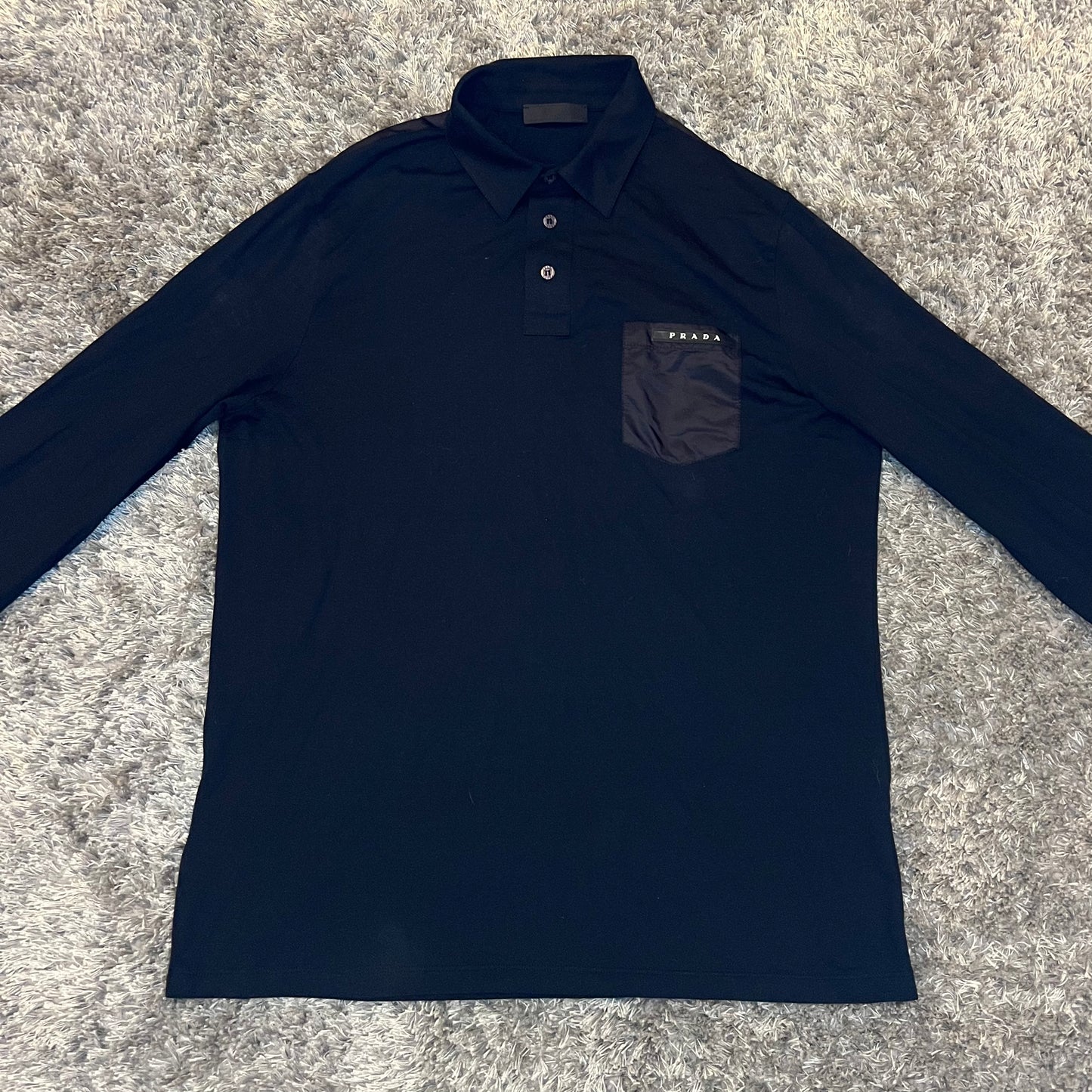 Prada Long Sleeve Polo - Medium