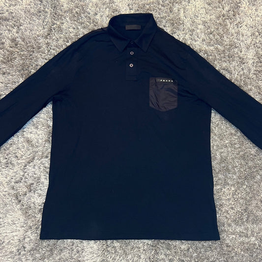 Prada Long Sleeve Polo - Medium