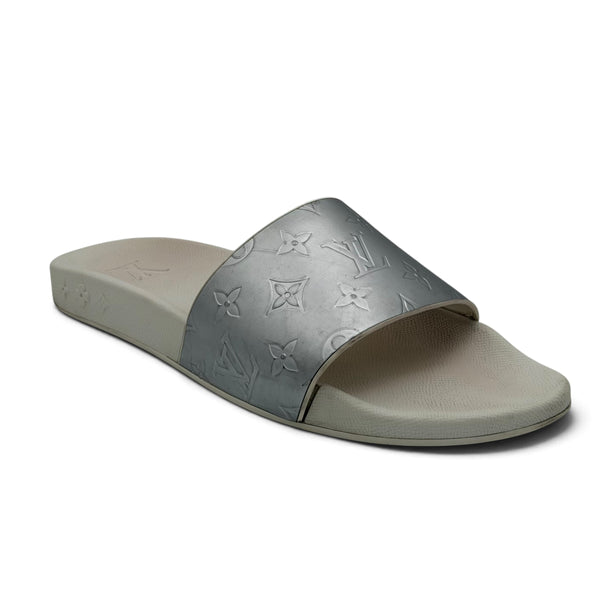 Louis Vuitton Monogram Slides White/Silver - UK 8 (Fit 9)