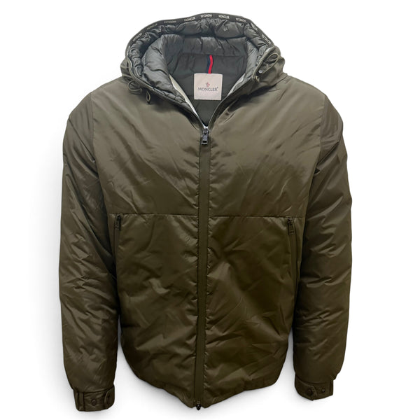 Moncler Zip Up Coat Khaki - Size 3